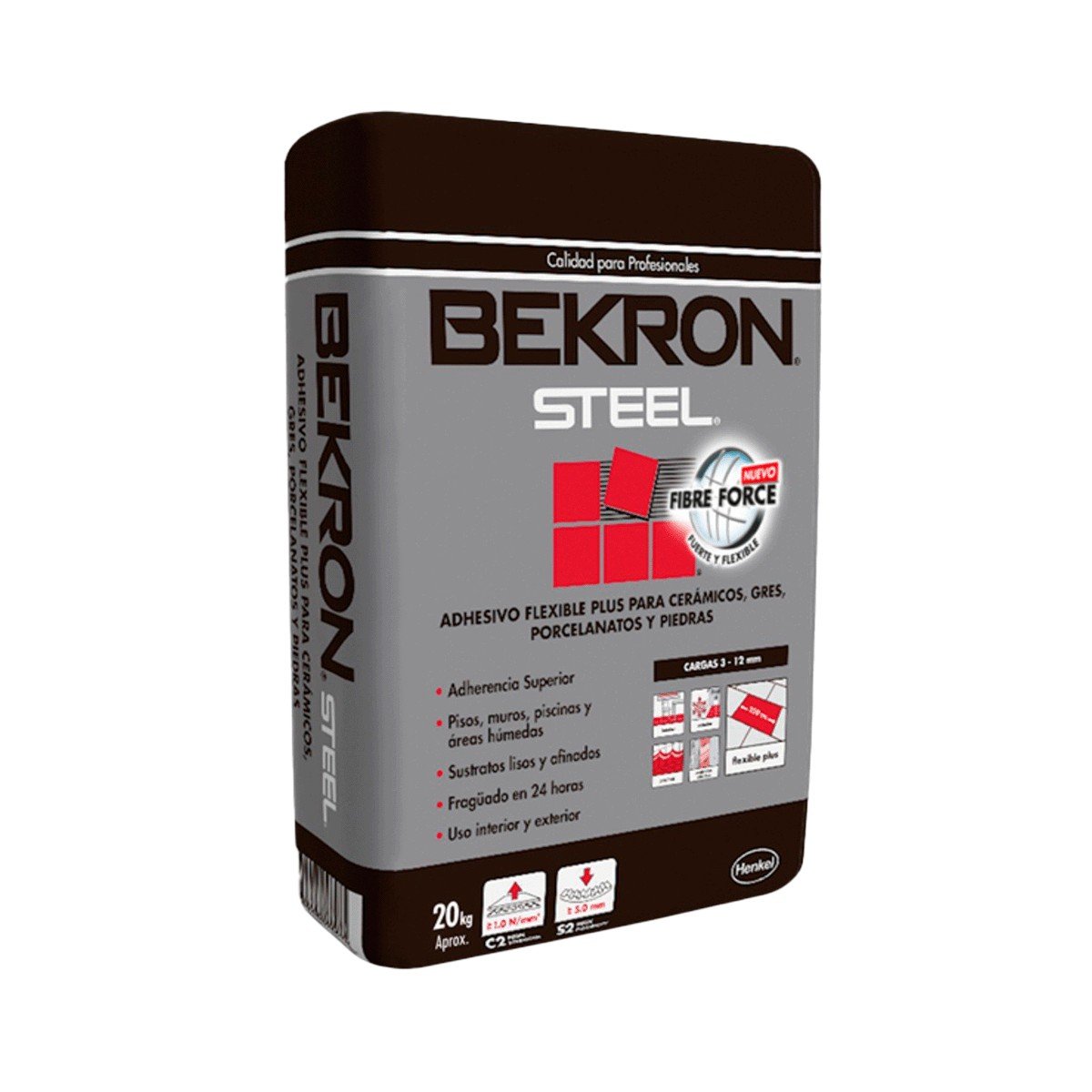 Adhesivos en Polvo Flexibles Plus Steel Bekron - Prodalam