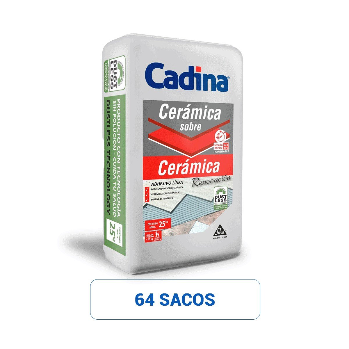 Pack 64 Adhesivos Revestimientos Cerámicos Porcelanatos y Sobre ...
