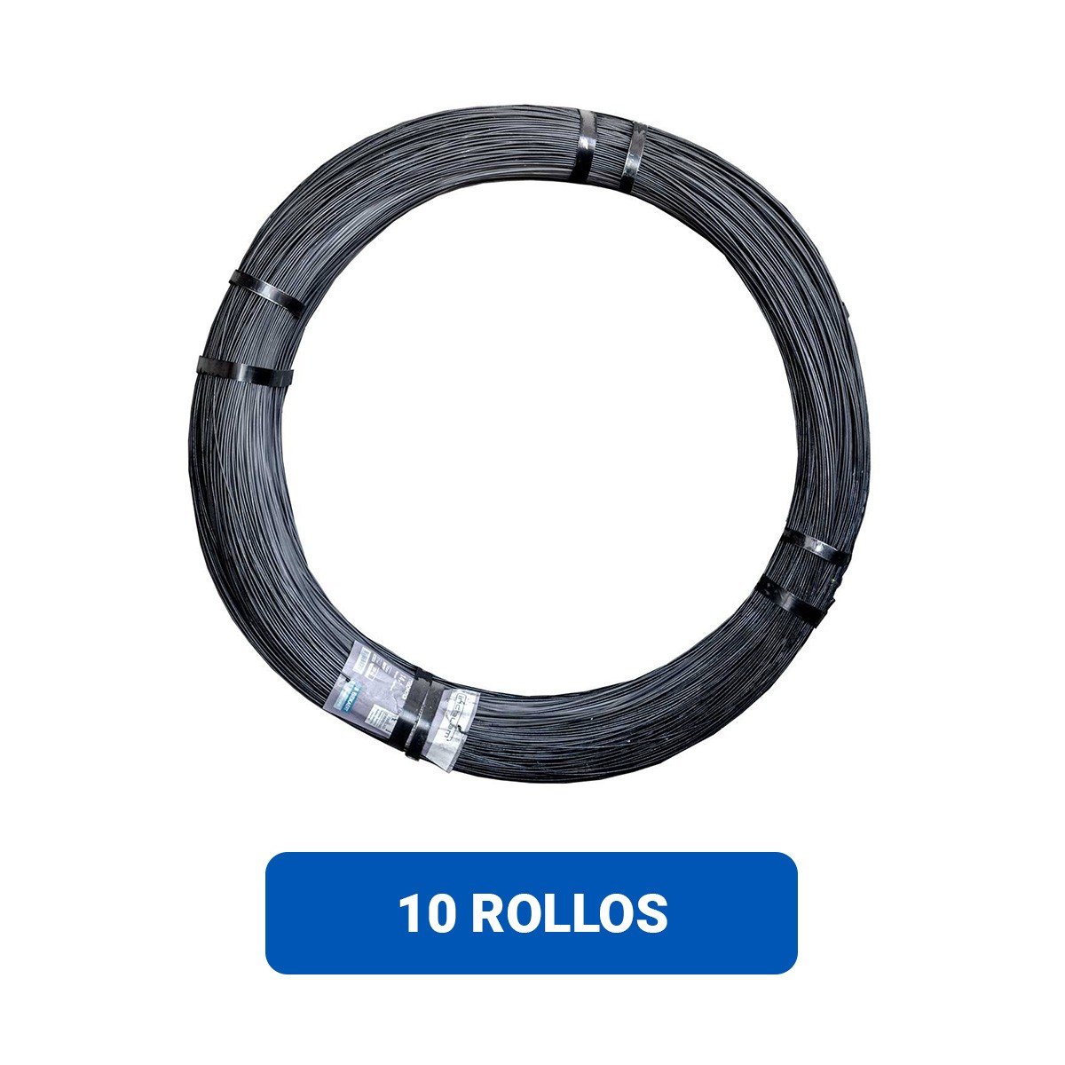 Pack 10 Alambres Negro Recocido Inchalam Calibre BWG 18 (1,24mm) en